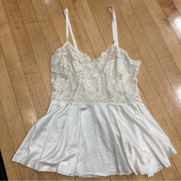 Vintage Union Made Lace Coquette Chemise Size Medium - Picture 1 of 5